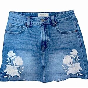 Pacsun Jean skirt mini denim Y2K embroidery waist 26